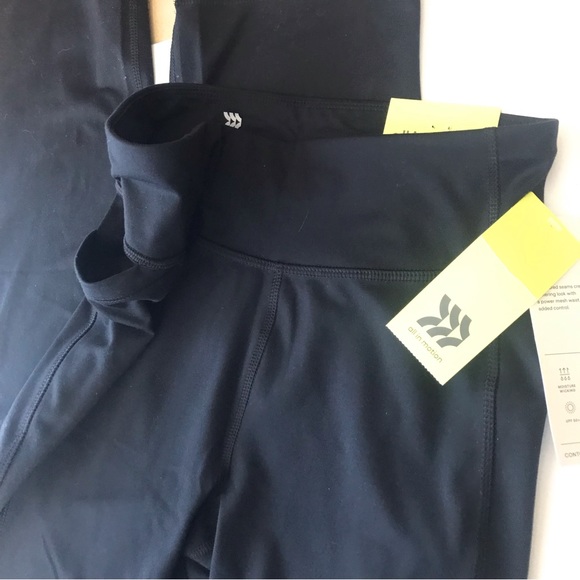 New Women's Contour Power Waist Mid-Rise Straight Leg Pants Black XS Long - Picture 5 of 15